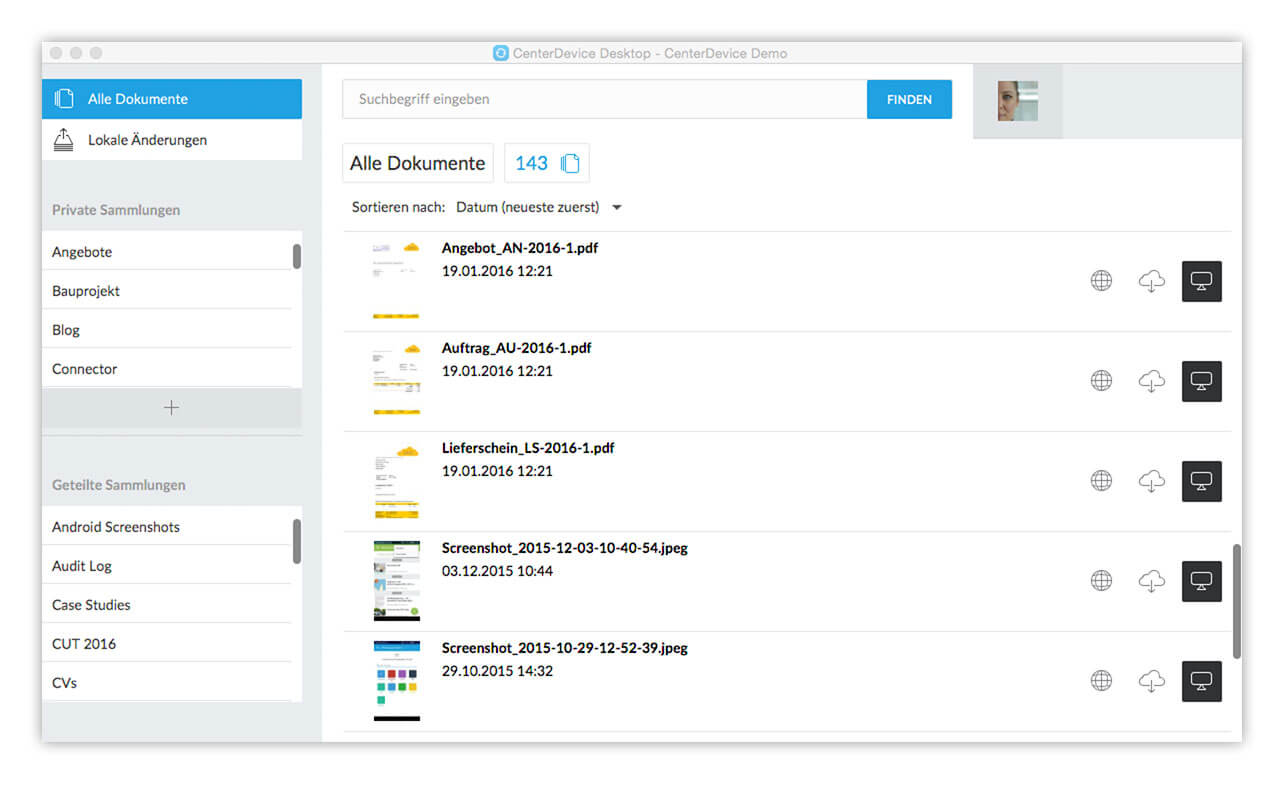 Download – Dateien offline bearbeiten mit CenterDevice Desktop