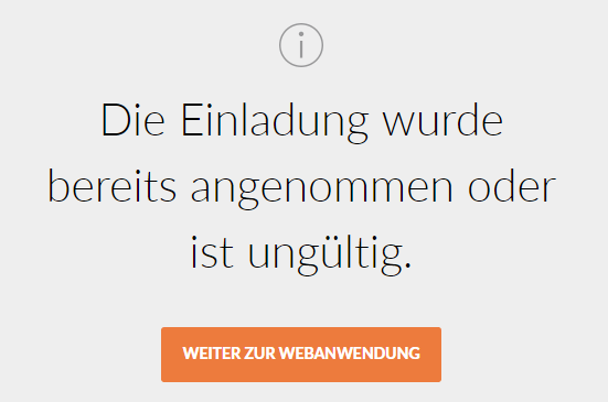 Einladung ungültig