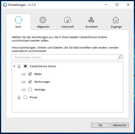 Windows-Client CenterDevice