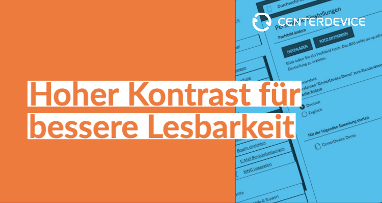 Hoher Kontrast für bessere Lesbarkeit