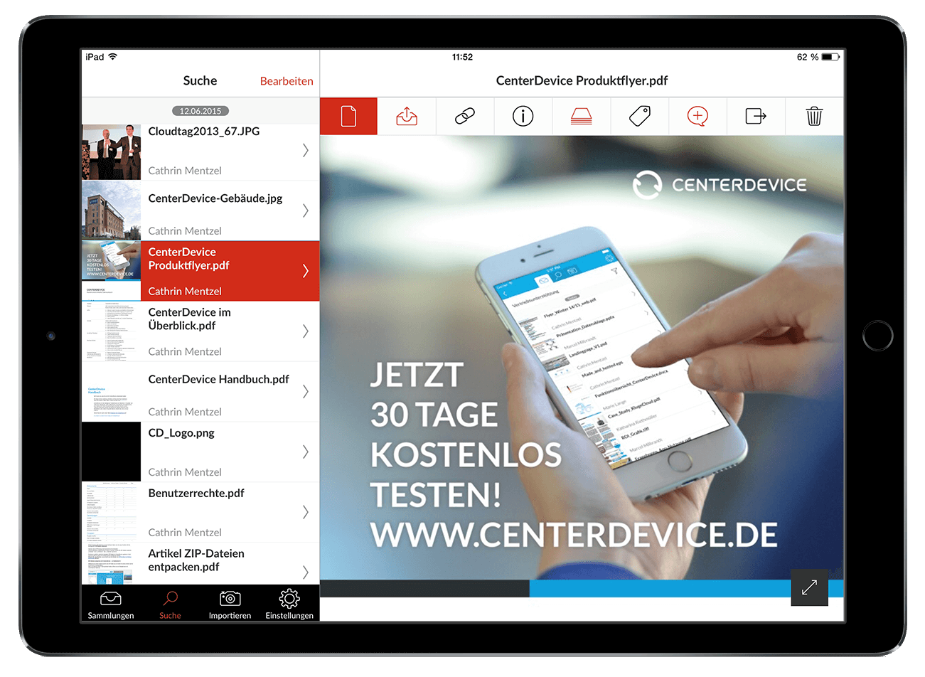 CenterDevice Enterprise Cloud Online Collaboration für Ihr Business