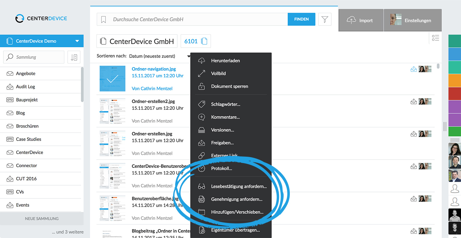 Workflow Lesebestätigung