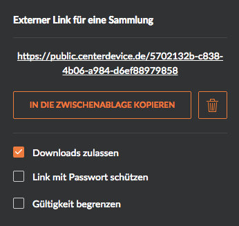 Links erstellen und grosse Dateien verschicken