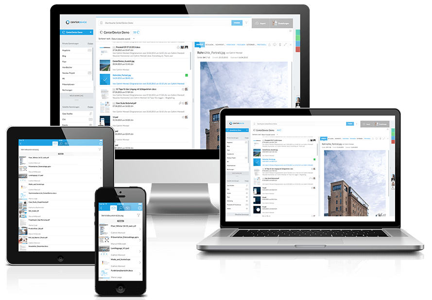 CenterDevice DMS – Einsatz auf allen Geräten! Dropbox Alternative